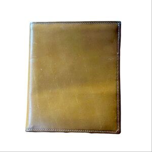 Vintage Golden Calf Leather Bifold Wallet Credit Card Holder